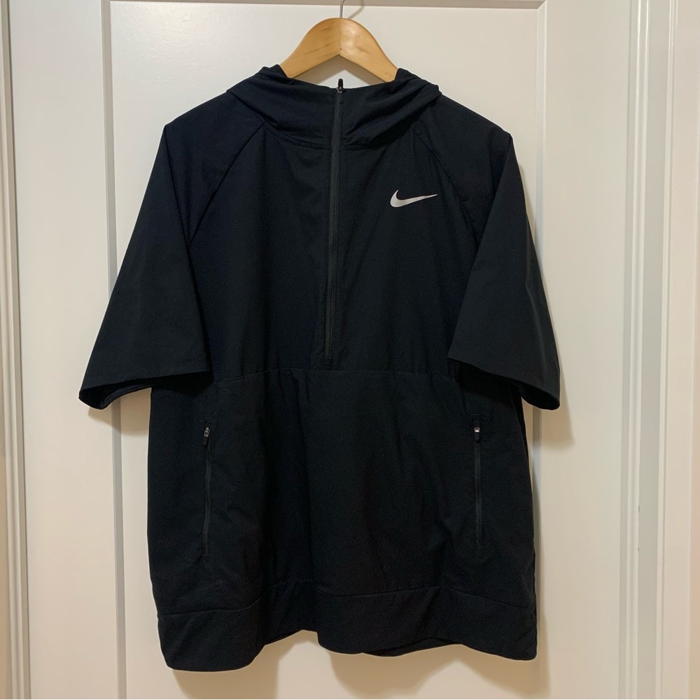 NIKE - Flex Hooded - Short Sleeve - Running Jackets  -  Black - Women’s XL